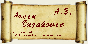 Arsen Bujaković vizit kartica